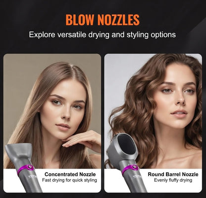 Vevor?Hair Dryer Brush 5-In-1 Hot Hair Styler Upgraded Negative Ion for Curling